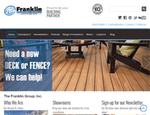 Tablet Screenshot of franklinbuildingsupply.com